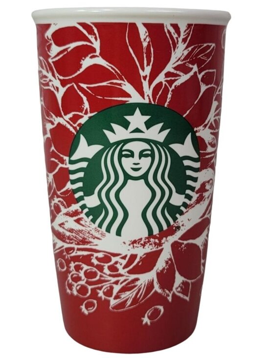 Starbucks Other - Starbucks 2016 Winter Bird Travel Tumbler Mug Red 12oz Mermaid Logo No Lid NWOT